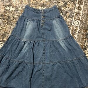 SOLD Denim Maxi Skirt